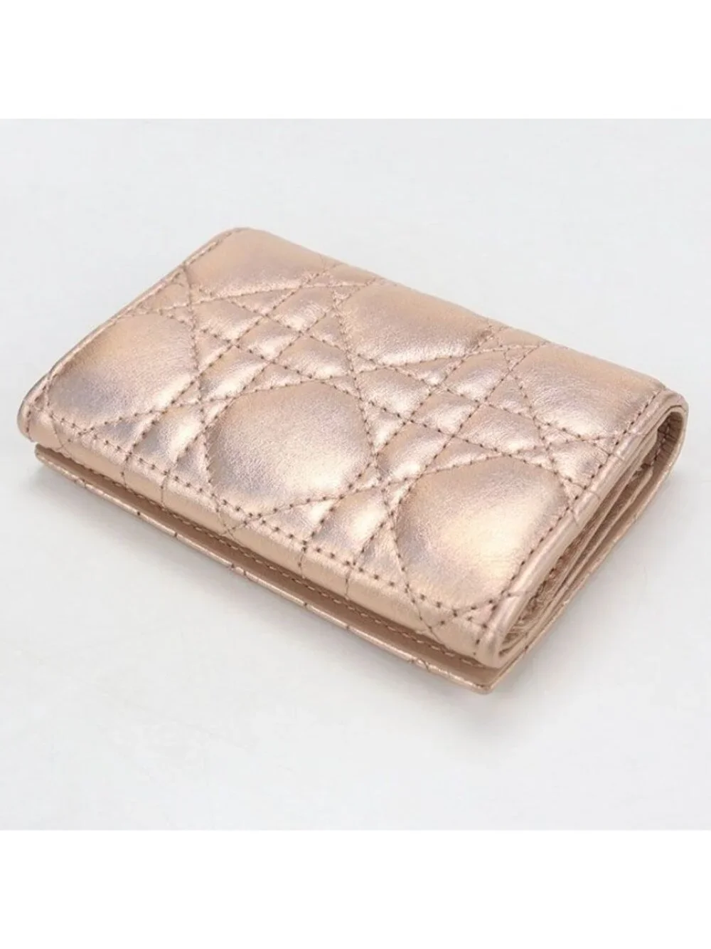 Dior Glycine Wallet Caro Bifold Lambskin